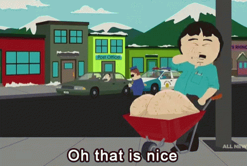 Man Pushing Wheelbarrow Saying Oh That Is Nice