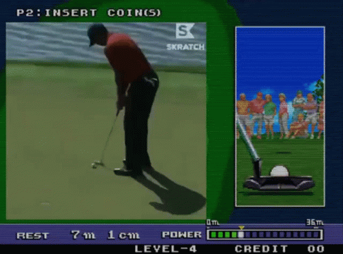 Man Putting Golf Ball On Green GIF