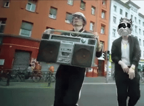 Man Radio Dancing In The Street GIF