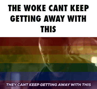 Man Rainbow Flag Woke Cant Keep Getting Away