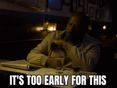 Man Reading Newspaper It's Too Early For This