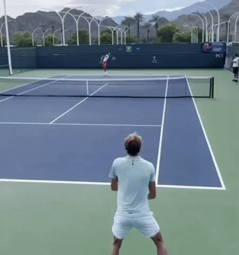 Man Ready to Serve Tennis Ball