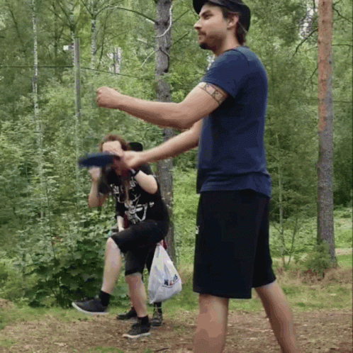 Man Ready To Throw Frisbee GIF