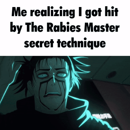 Man Realizing Got Hit by Rabies Master Secret Technique