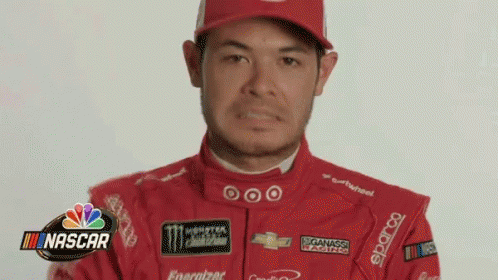 Man Red Racing Suit And Hat Funny Face