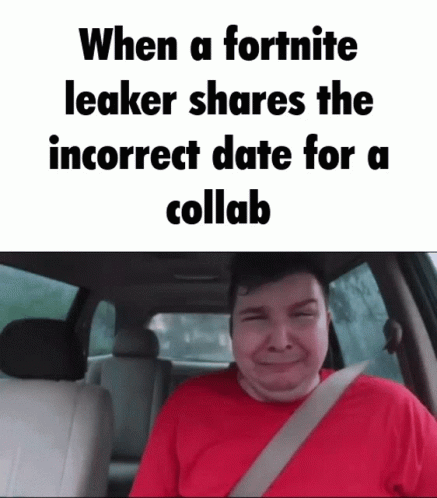 Man Red Shirt Back Seat Saying When Fortnite Leaker