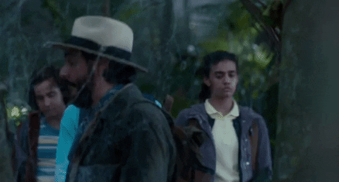 Man Removing Spider Web GIF