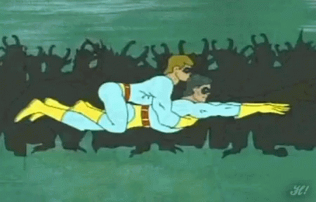 Man Riding Another Man On Back GIF