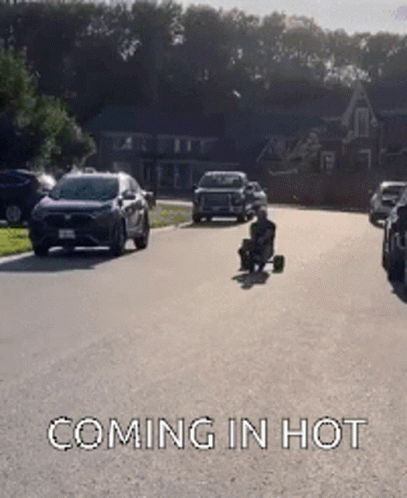 Man Riding Go Kart Coming In Hot