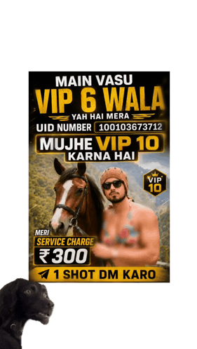 Man Riding Horse Main Vasu Vip 6 Wala