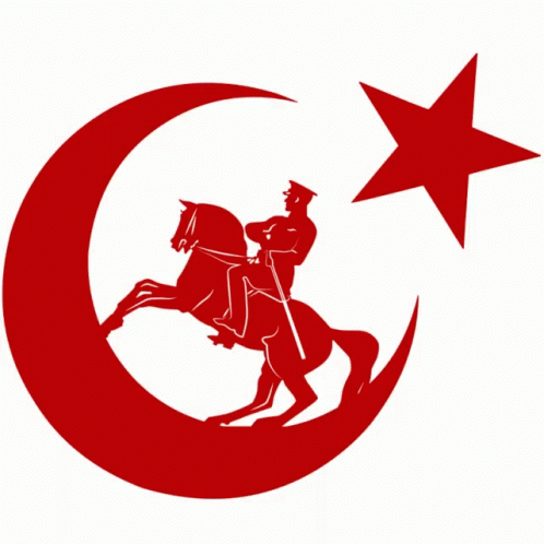 Man Riding Horse on Crescent Moon