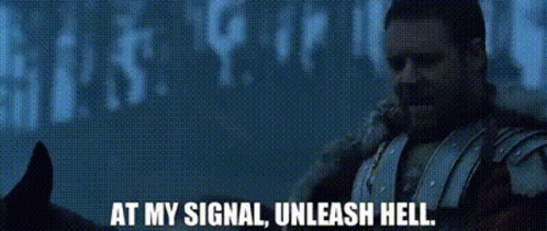 Man Riding Horse Saying At My Signal Unleash Hell