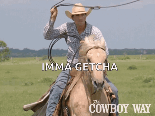 Man Riding Horse Saying Imma Getcha GIF