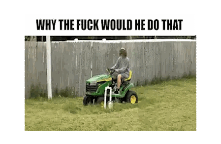 Man Riding John Deere Lawn Mower