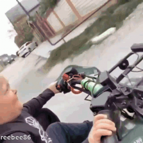 Man Riding Motorcycle With Reebe86 GIF