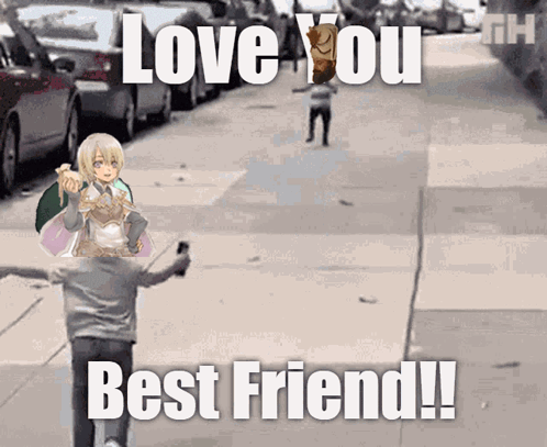 Man Riding Scooter Saying Love You Best Friend GIF