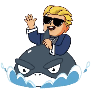 Man Riding Shark Saying Hi