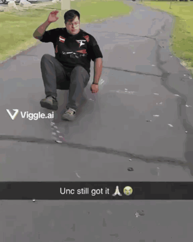 Man Riding Skateboard Saying Unc Still Got It