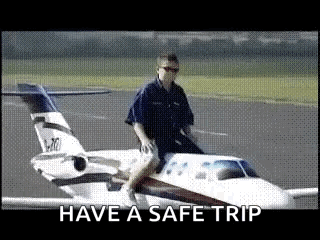 Man Riding Small Airplane Have A Safe Trip GIF