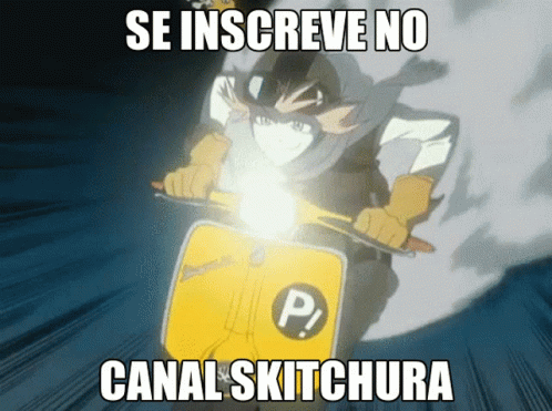Man Riding Yellow Scooter Se Inscreve No Canal Skitchura GIF