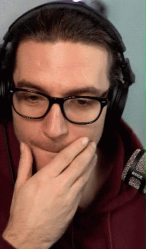 Man Rubbing His Smooth Chin GIF