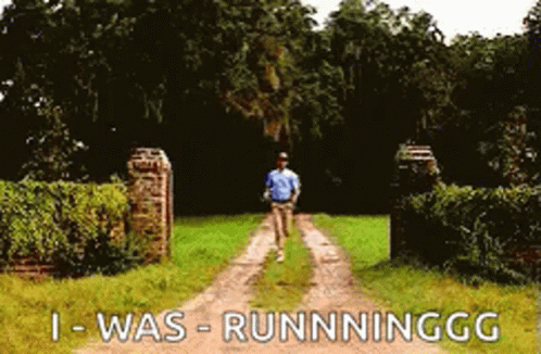 Man Running Down Dirt Road I Was Running