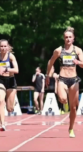 Man Running Down Street Saying Run Run Run GIF