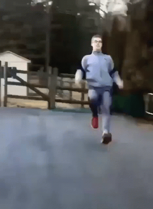 Man Running Fast  GIF