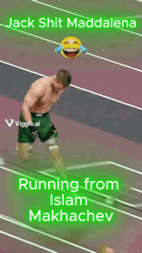 Man Running From Islam Makhachev GIF