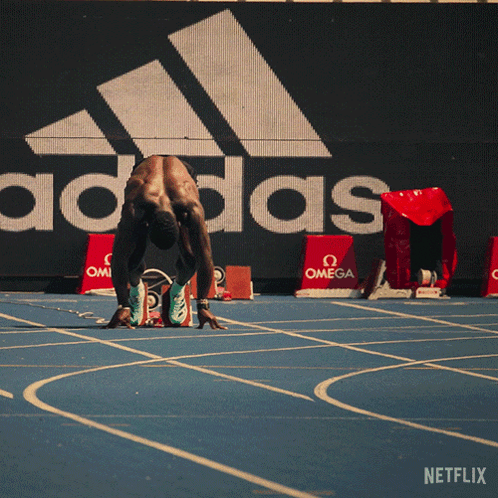 Man Running In Front Of Adidas Logo GIF