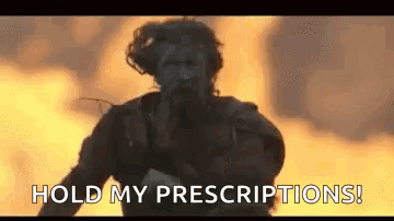 Man Running In Front Of Fire Hold My Prescriptions GIF