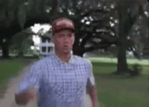 Man Running in Park