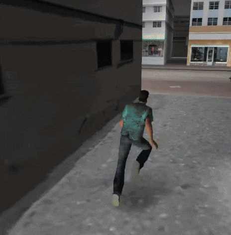 Man Running Past Car in Front of 1822 Building