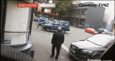 Man Running Scared Of Earthquake GIF