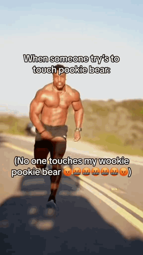 Man Running Shirtless