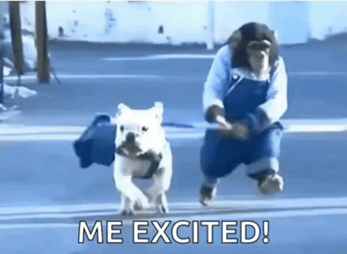Man Running With Dog On Leash GIF