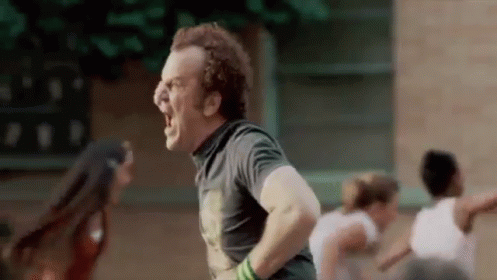 Man Running With Open Mouth GIF