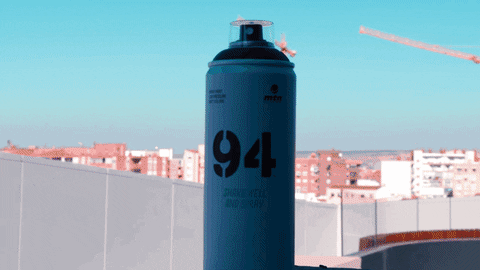 Man Running With Spray Bottle GIF