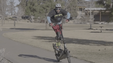 Man's Bicycle Keeps Swerve On Road GIF