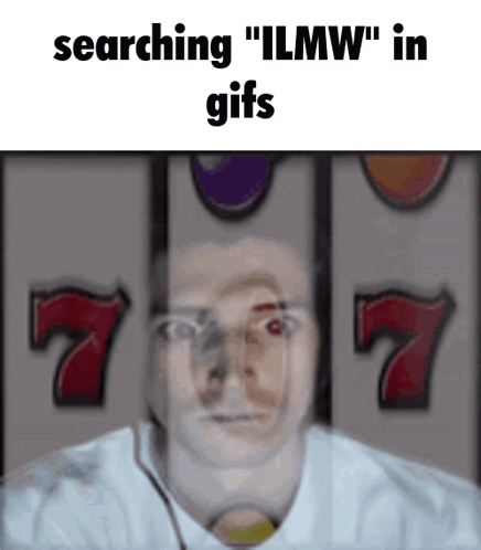 Man's Face Behind Slot Machine