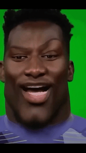 Man's Face Close Up Green Screen