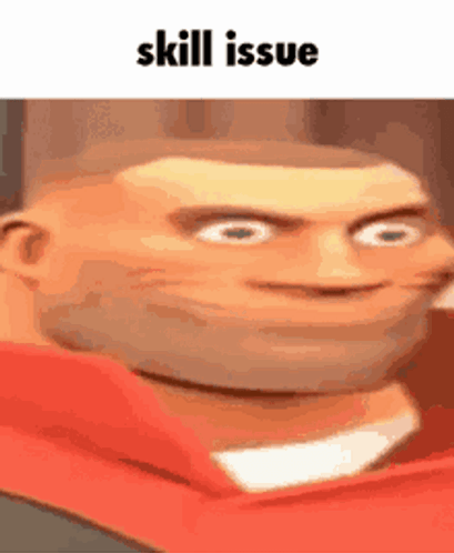 Man's Face Close Up Skill Issue