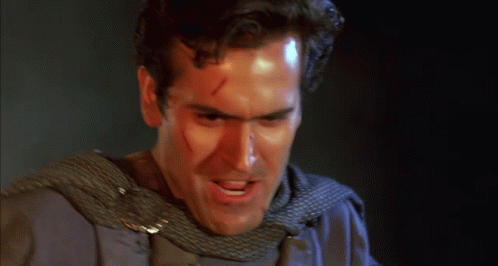 Man's Face Close Up with Sword