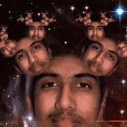 Man's Face Fractal GIF