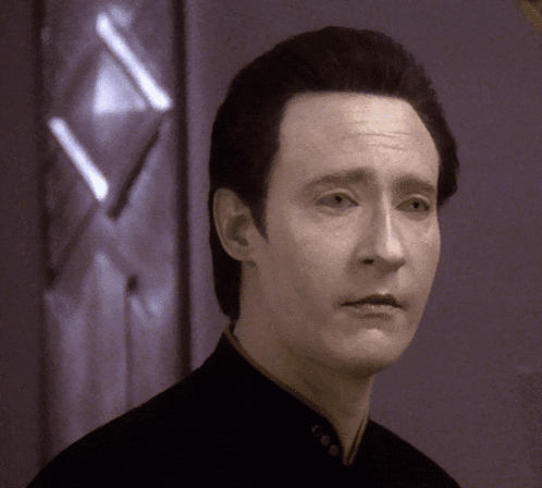 Man's Face in Black and White
