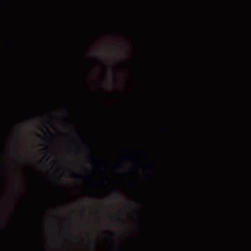 Man's Face in the Dark With Shadow
