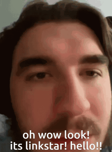 Man's Face Oh Wow Look Its Linkstar Hello GIF