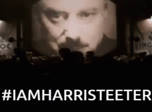 Man's Face on Large Screen #iamharristeeter