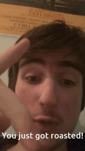 Man's Face Roasted GIF