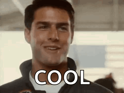 Man's Face Saying Cool